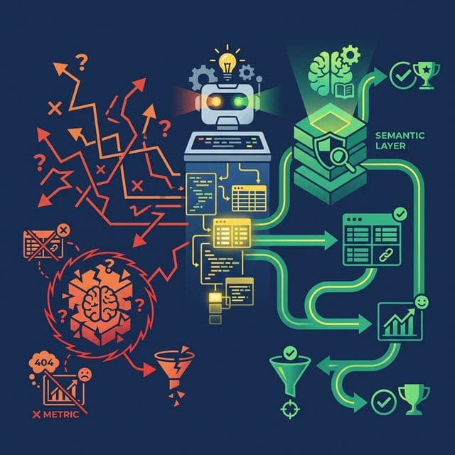 AI with vs without a semantic layer — failure modes and fixes